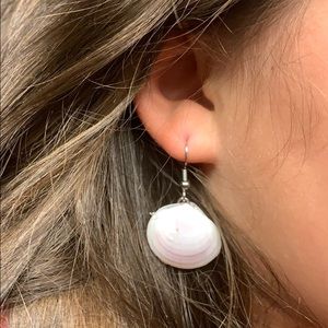 Pink shell earrings from Cancun Shores